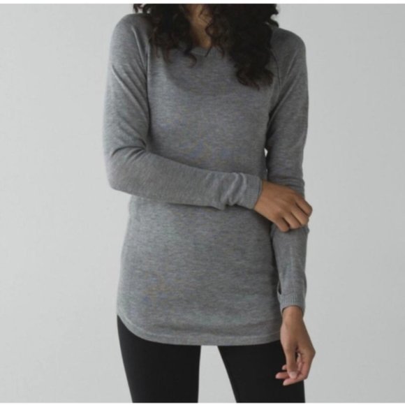lululemon athletica Sweaters - LULULEMON Be Fearless Grey Sweater Women’s 2 1059